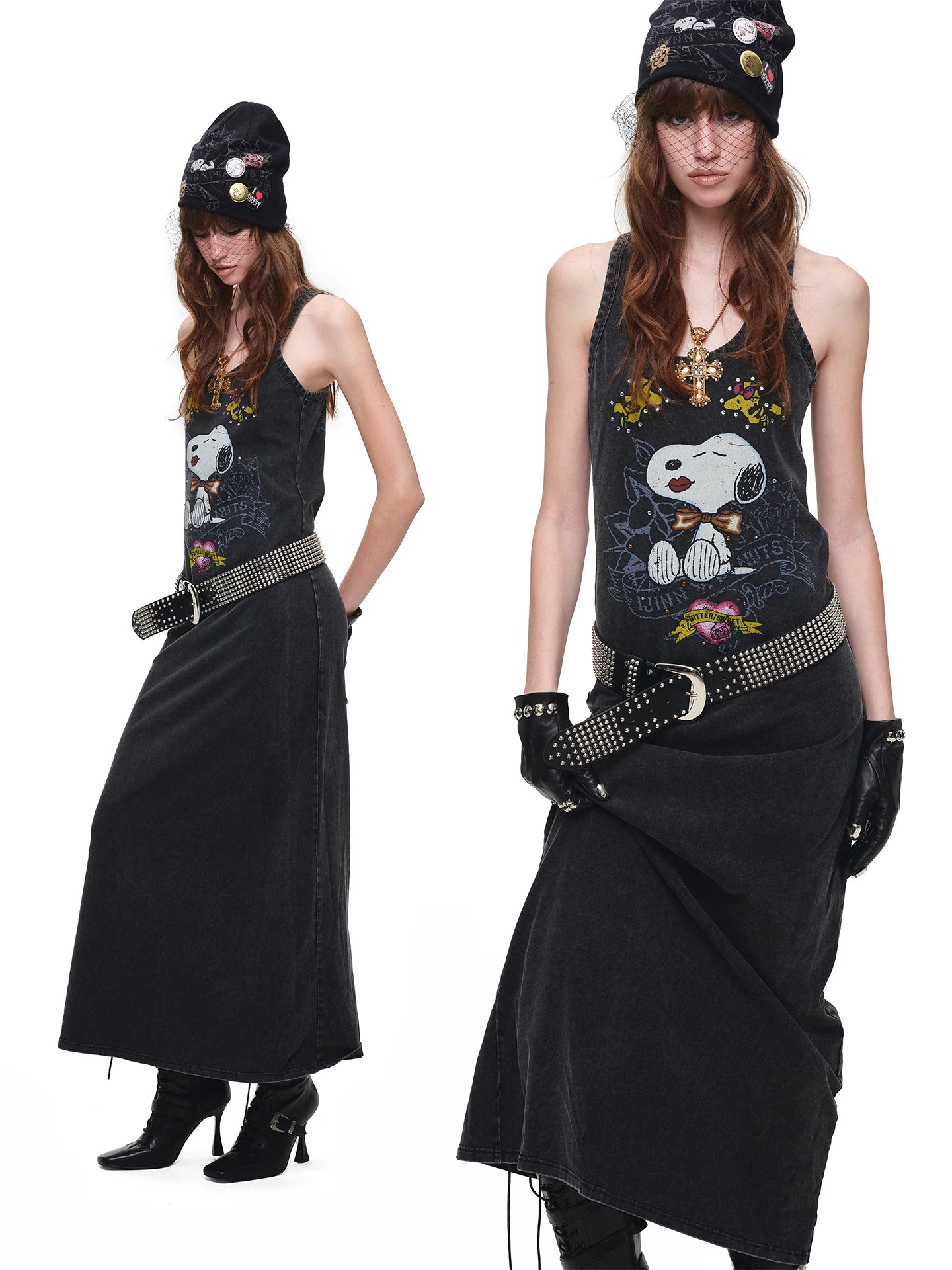 Snoopy Printed Tank Dress