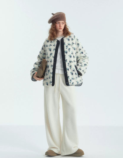 Collarless Colorblock Down Jacket