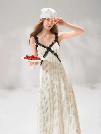 Polka Dot Lace Dress Set