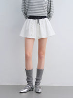 Ruffle Drawstring Mini Skirt