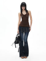 Low Rise Flare Jeans