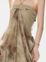 Watercolor Halter Maxi Dress