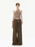 Ruched Mesh One-Shoulder Top