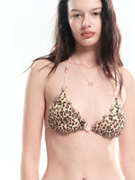 Leopard Print Bikini Three-Piece Set
