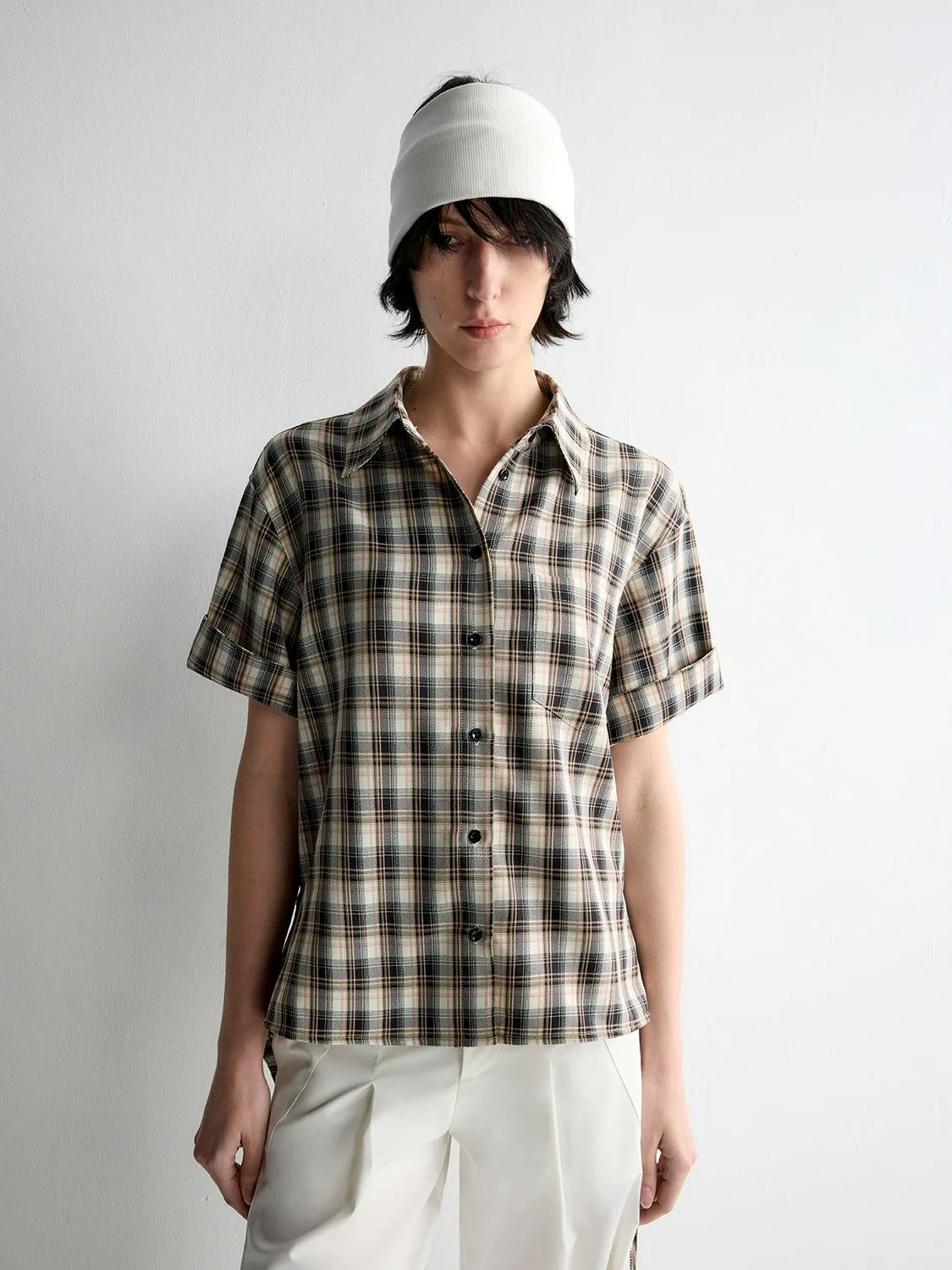 Reversible Twill Overlock Short Sleeve Shirt
