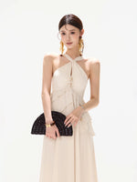 Embellished Chiffon Maxi Dress