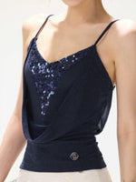 Flowing Lanterns Sequin Knit Top
