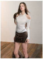 Rib Knit Off-Shoulder Two-Way Top