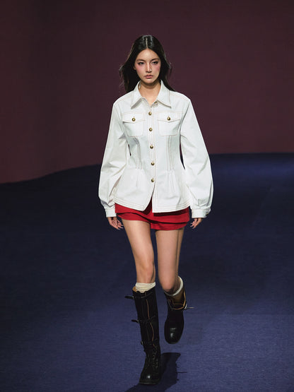 Red Line Collared Pocket Jacket