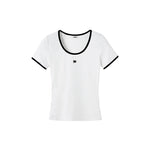 Ghost Tee Contrast Ribbed Slim T-shirt