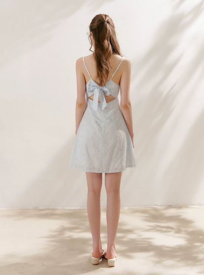 Embroidered Cotton Cami Dress