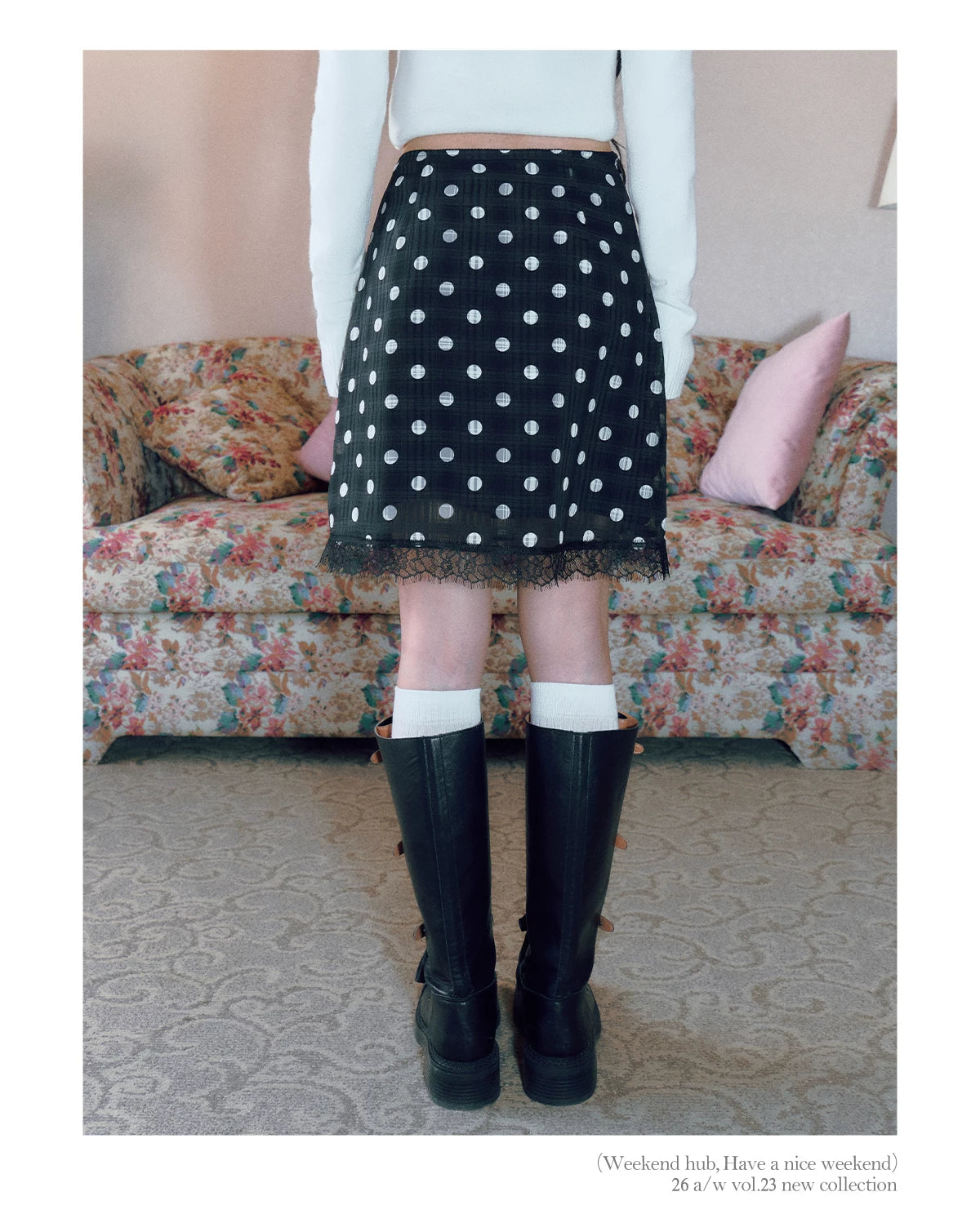 Polka Dot Lace Skirt