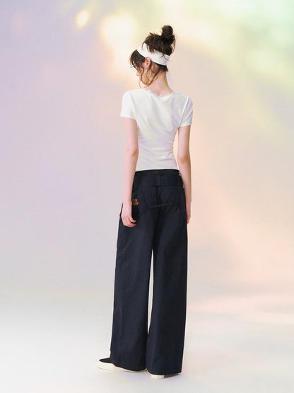 Square Neck Lace Tee