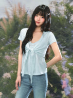 Light Blue Floral Twinset