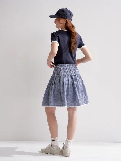 Plaid A-Line Skirt