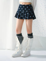 Polka Dot Pleated Skirt