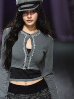 Embellished Knit Cardigan & Camisole Set