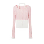 Ballerina Knight Layered Halter Knit Cardigan