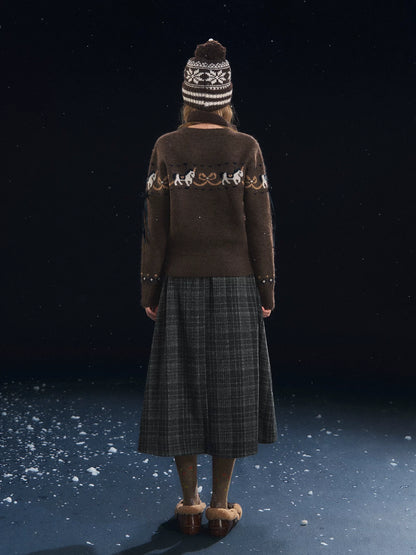 Carousel Jacquard Knit Sweater