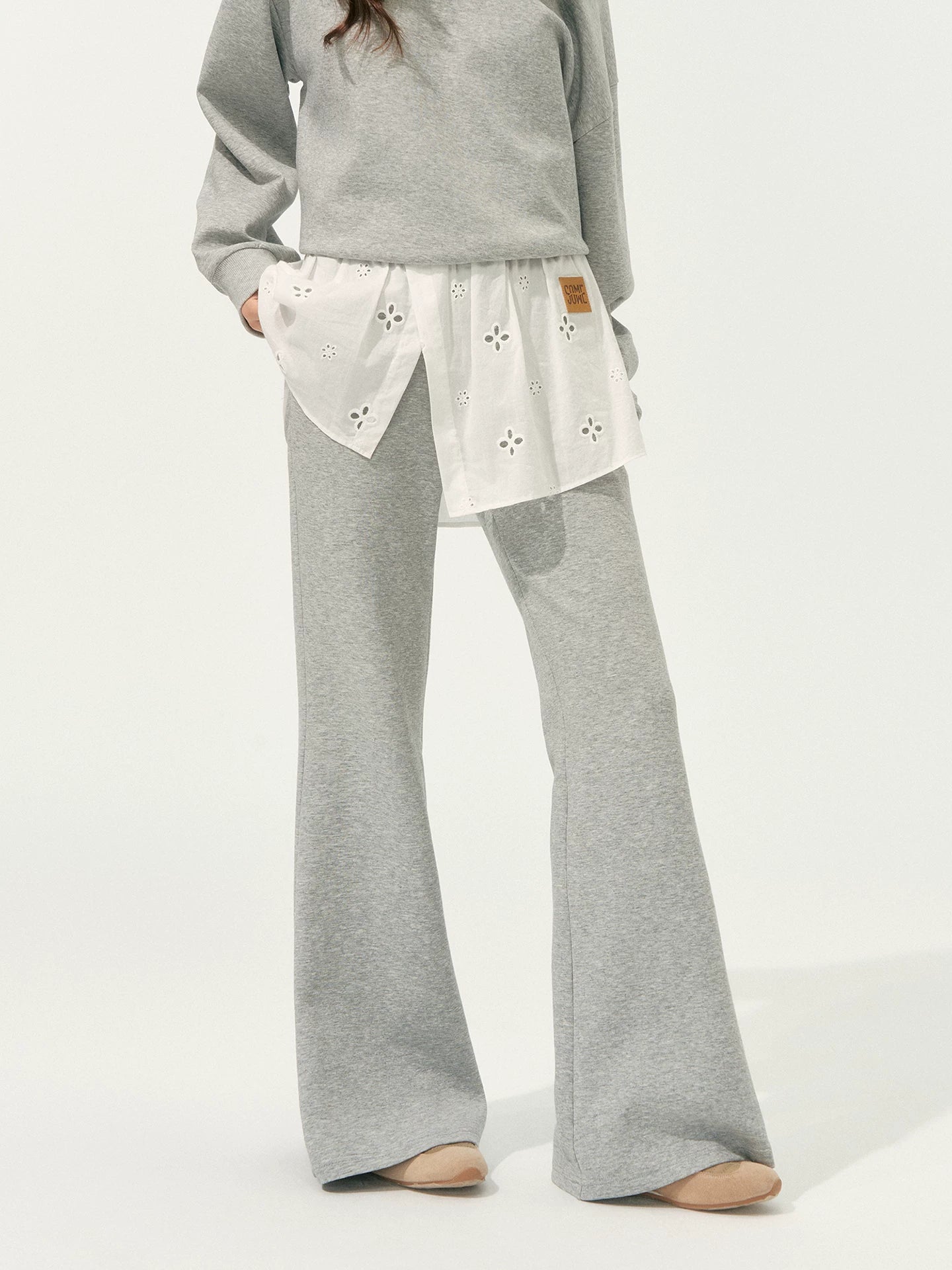 Detachable Collar Sweatshirt Set