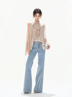 Ruffle Chiffon Cape Blouse