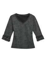Vintage Stripe V-Neck Top