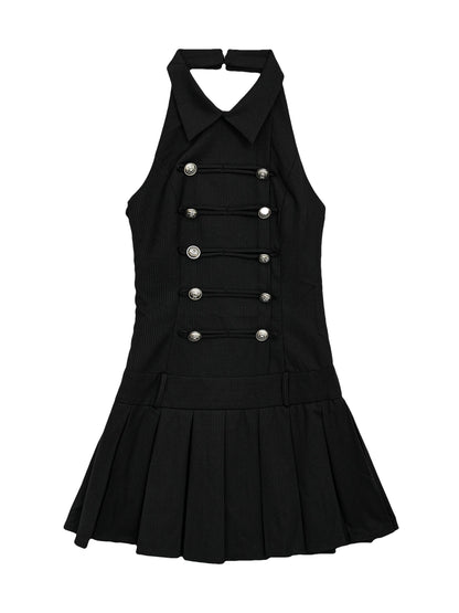 Halter Pleated Dress
