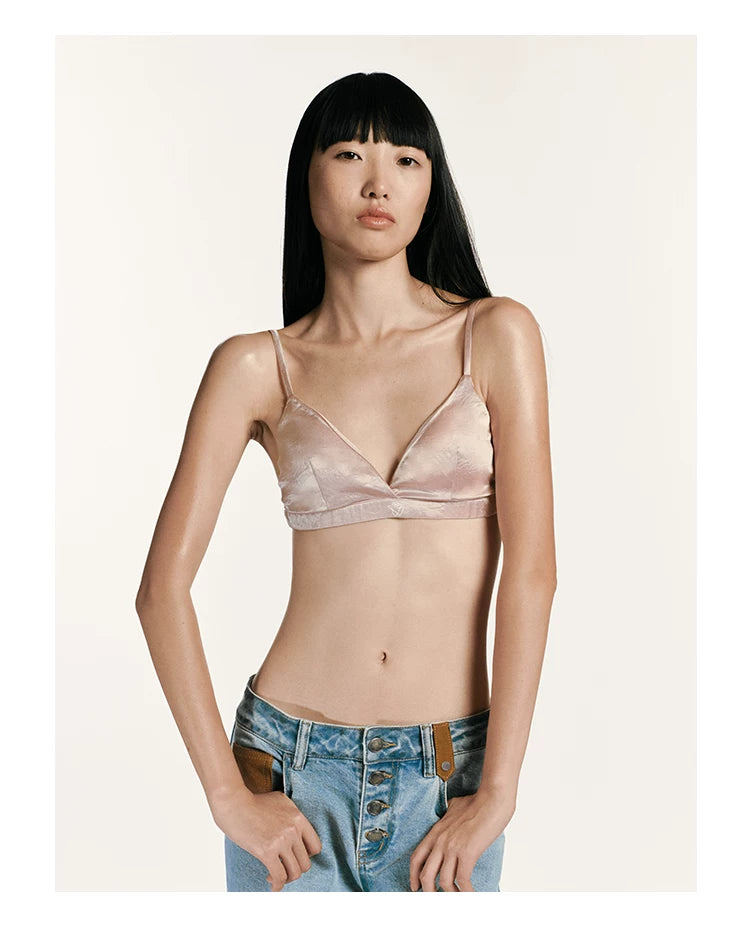 Acetate Seamless Triangle Bra Top