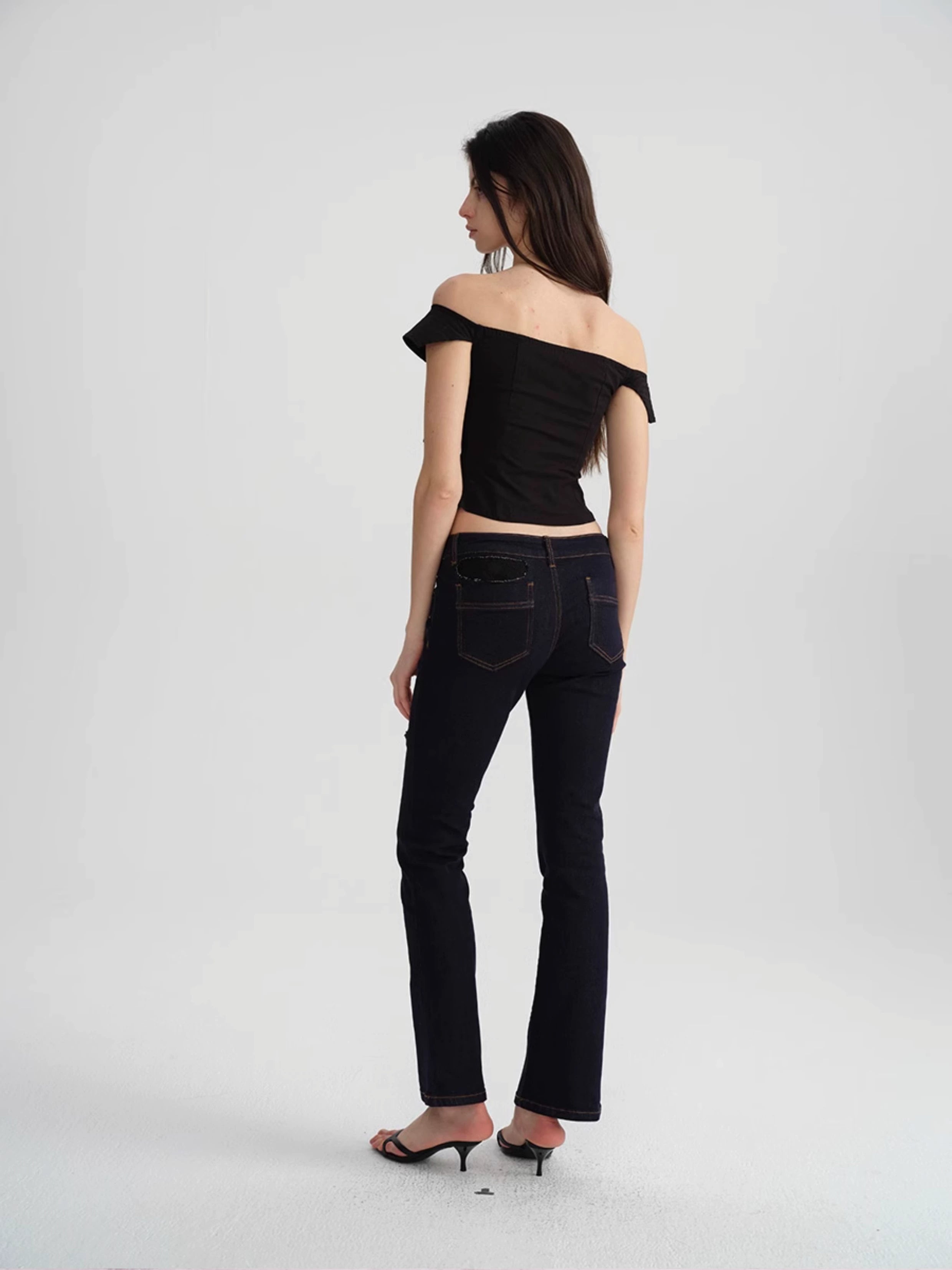 Lace Trim Off-Shoulder Blouse