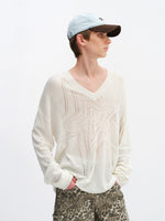 Original V-Neck Star Knit Top