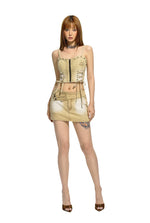 Brown Slim-Fit Bodycon Denim skirt