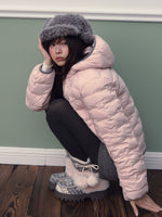 Star Quilted Hooded Down Jacket