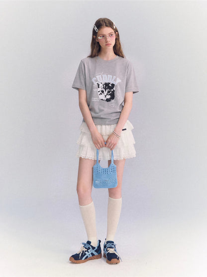 Cat Print T-Shirt
