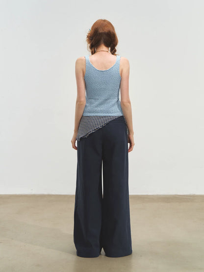 Three-dimensional Handmade Flower Crochet Tank Top