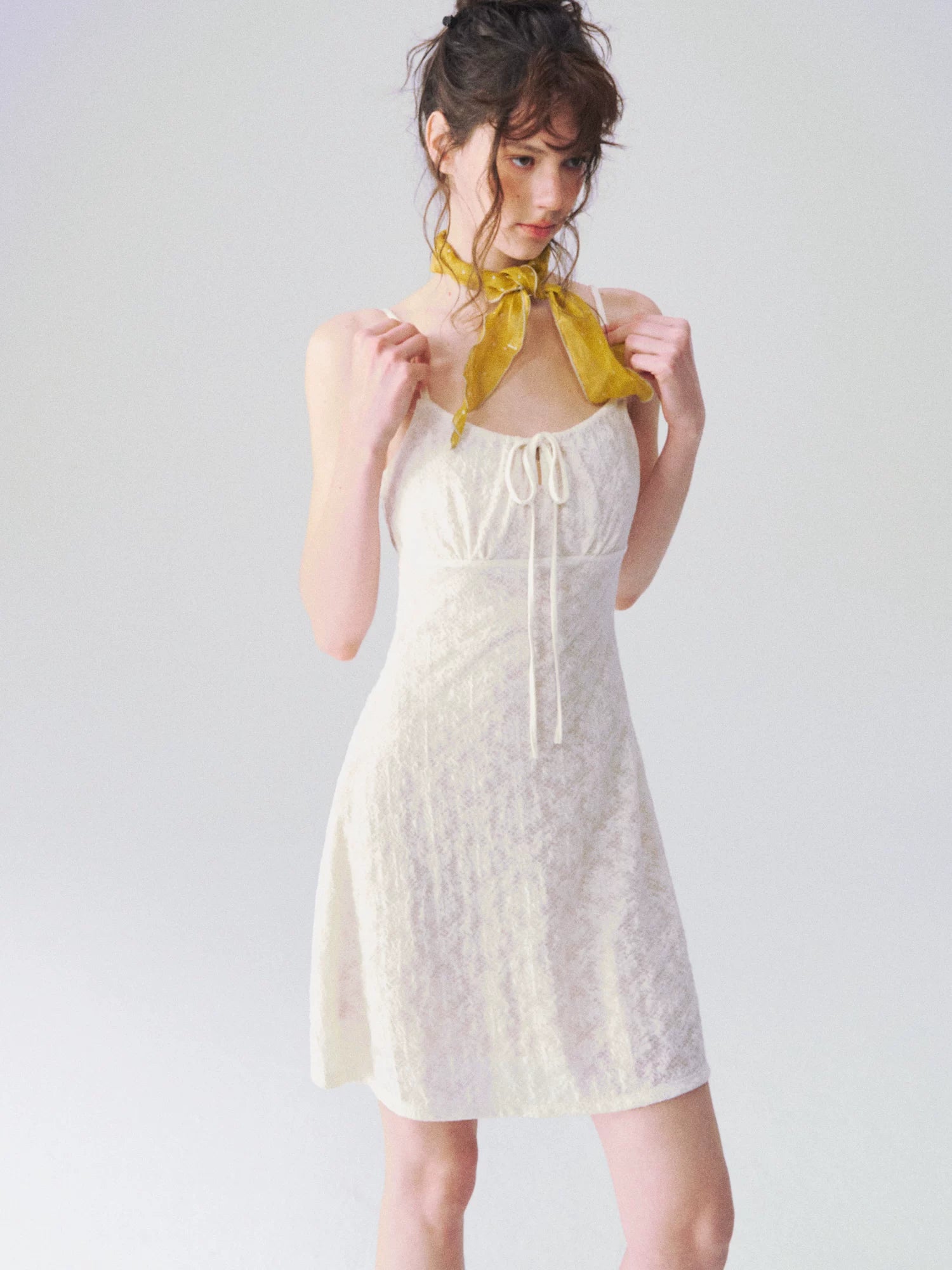 Jacquard Texture Slip Dress