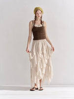 Ruffle Layer Chiffon Skirt