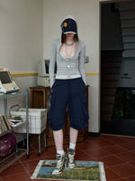Striped Cotton Lounge Shorts