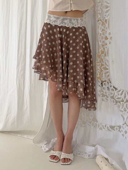 Vintage Polka Dot A-Line Skirt