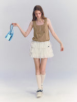 Ruffle Drawstring Tank