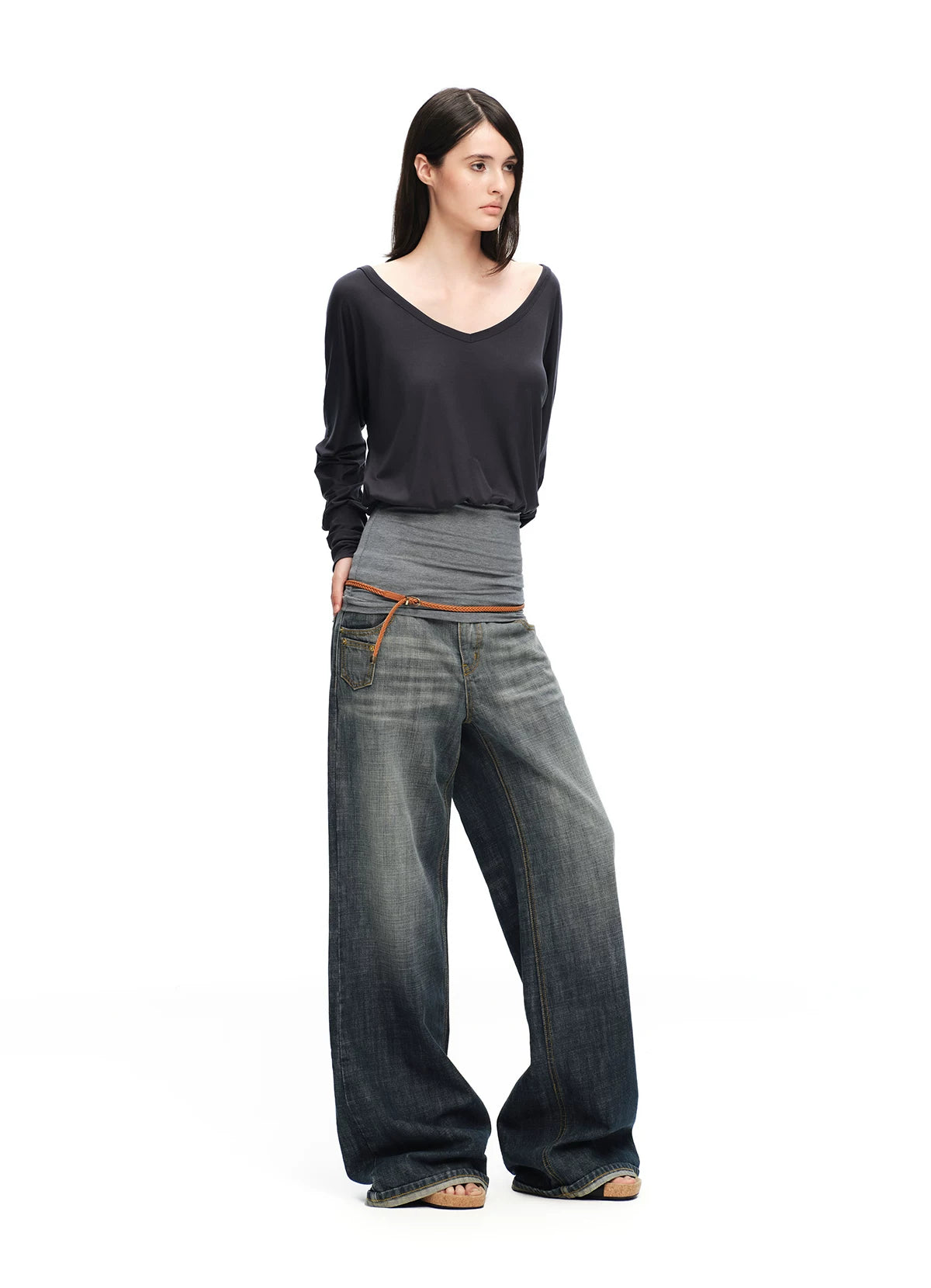 Two-Way V Neck Top