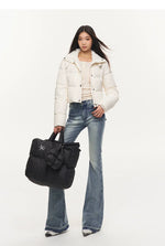 Black & White Pearl Down Short Jacket