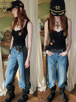 Camo Patchwork Denim Pants