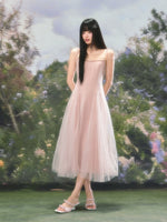 Pink Mesh Cami Dress