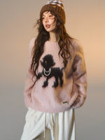 Playful-puppy Crewneck Sweater