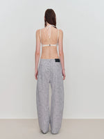 Low-Rise Drop-Crotch Loose Wide-Leg Pants