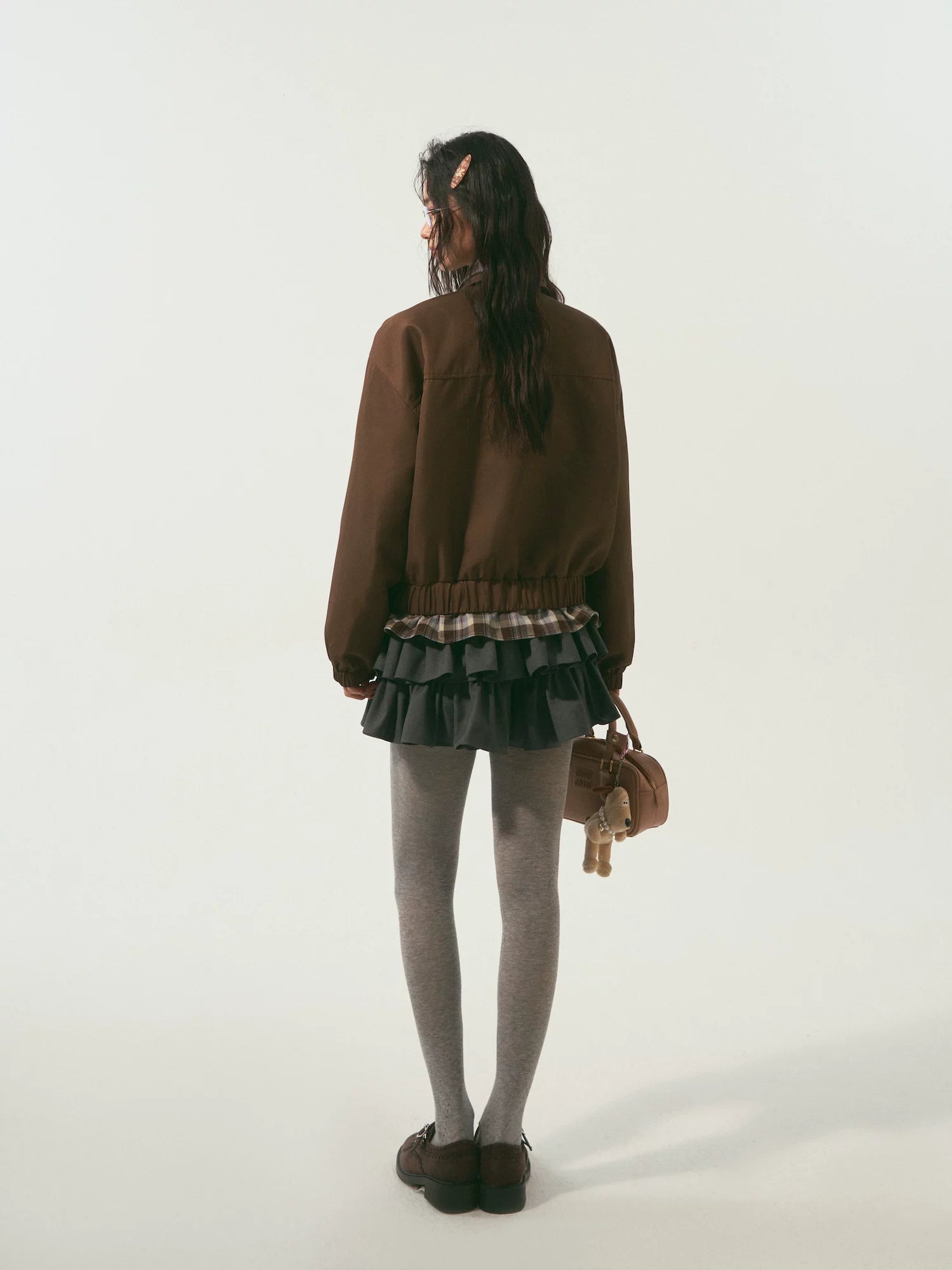 Brown Layered Collar Jacket