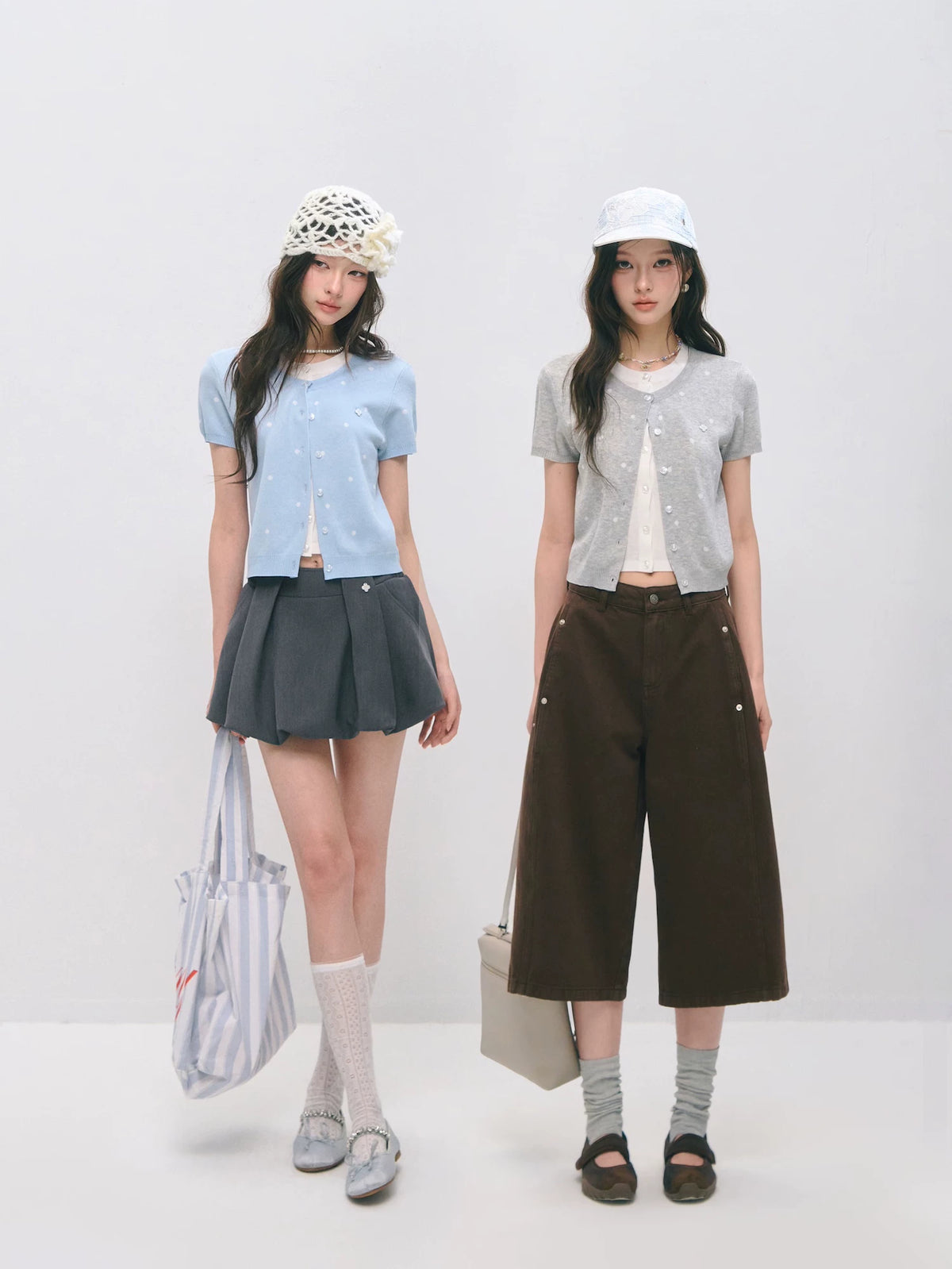 Polka Dot Layered Knit Tee