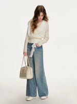 Cross V-Neck Sweater