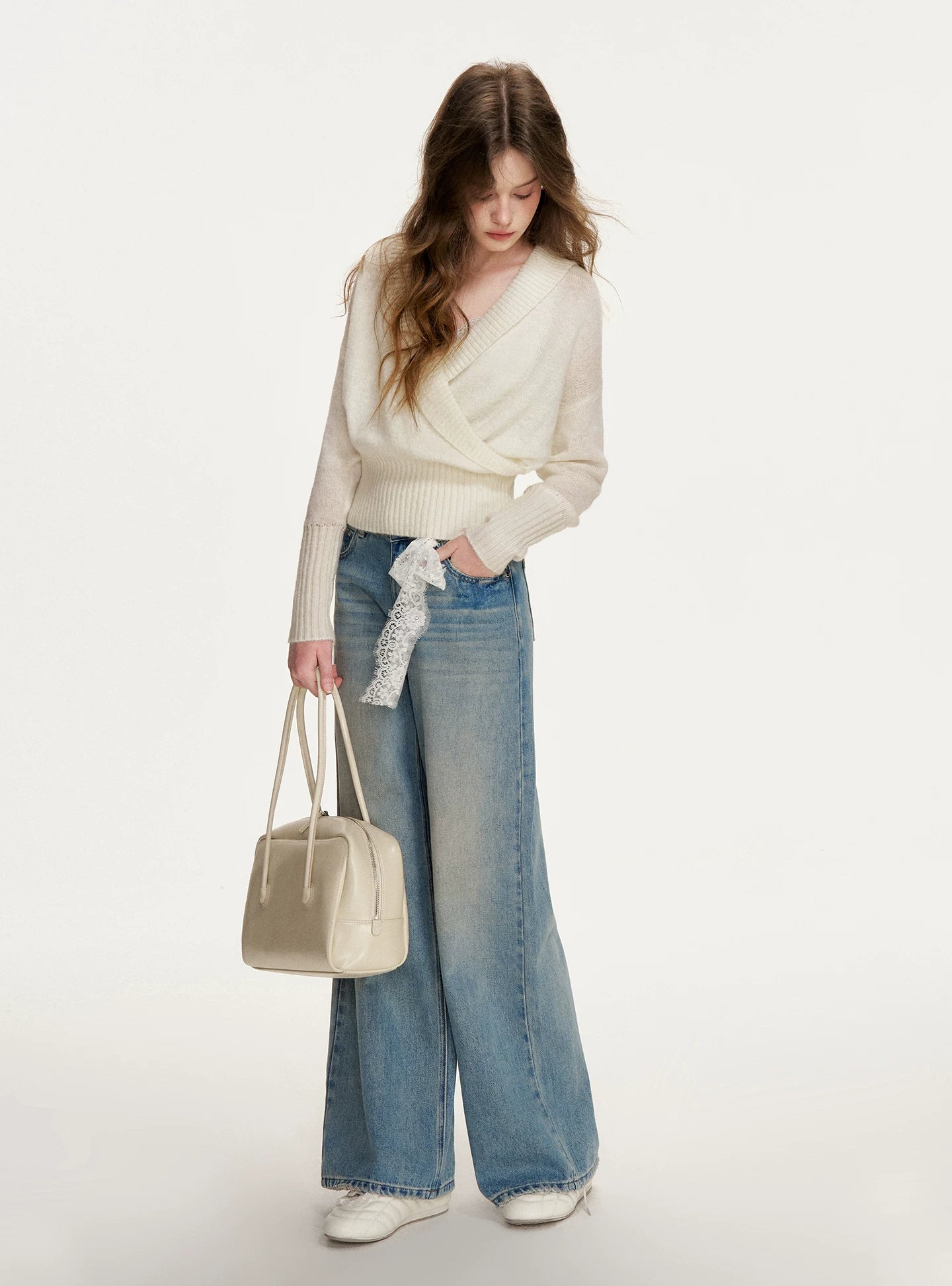 Cross V-Neck Sweater
