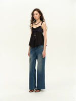 Layered Contrast A-Line Blouse